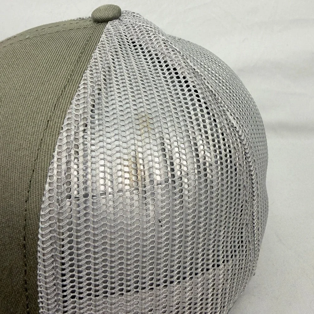 Cap America Trucker Hat Nabholz Mens OSFA Olive Green Mesh Snapback Cap